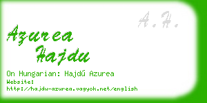 azurea hajdu business card